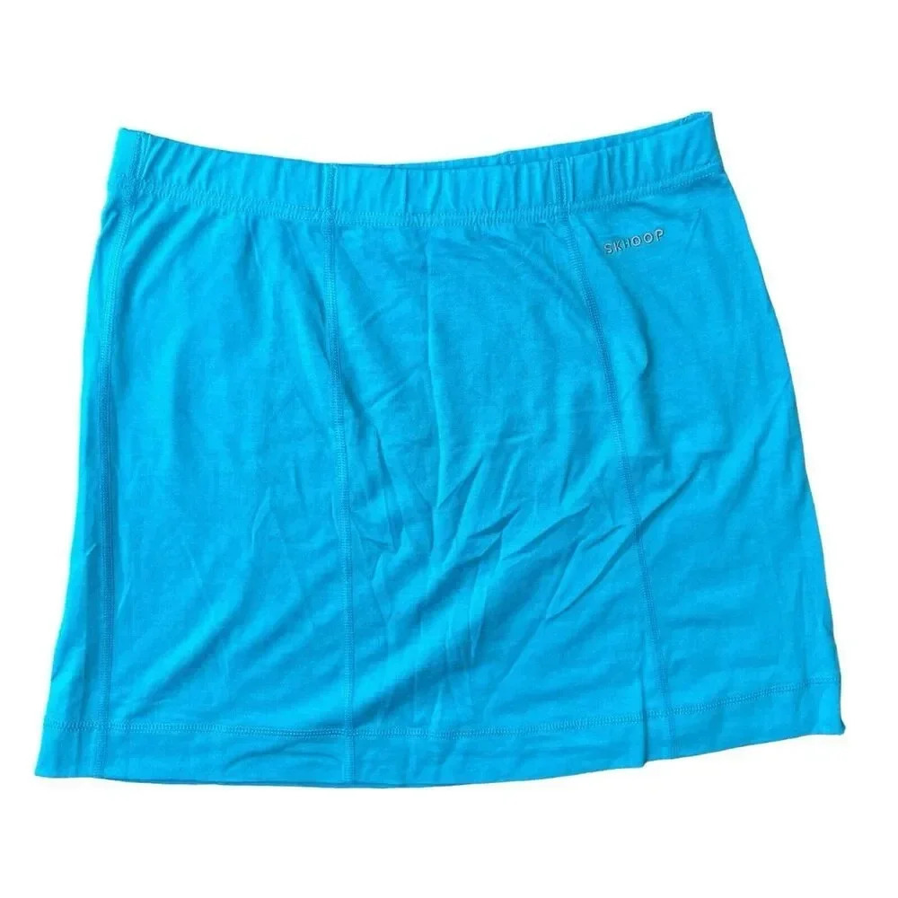 Skhoop of Scandinavia Mini Skirt Blue Size S Merino Wool Blend Pull On Knit